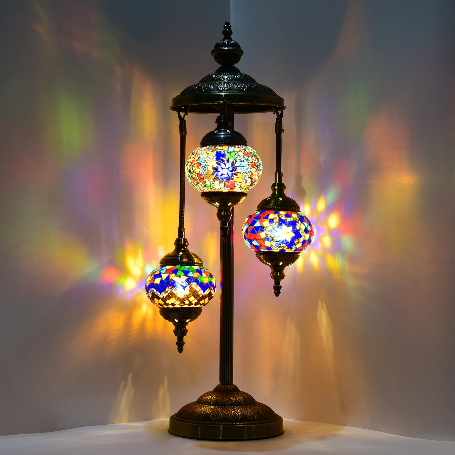 

Новый дизайн, 3 круглых турецкого марокканского пола, прикроватная лампа, лампа, ночник, лампа