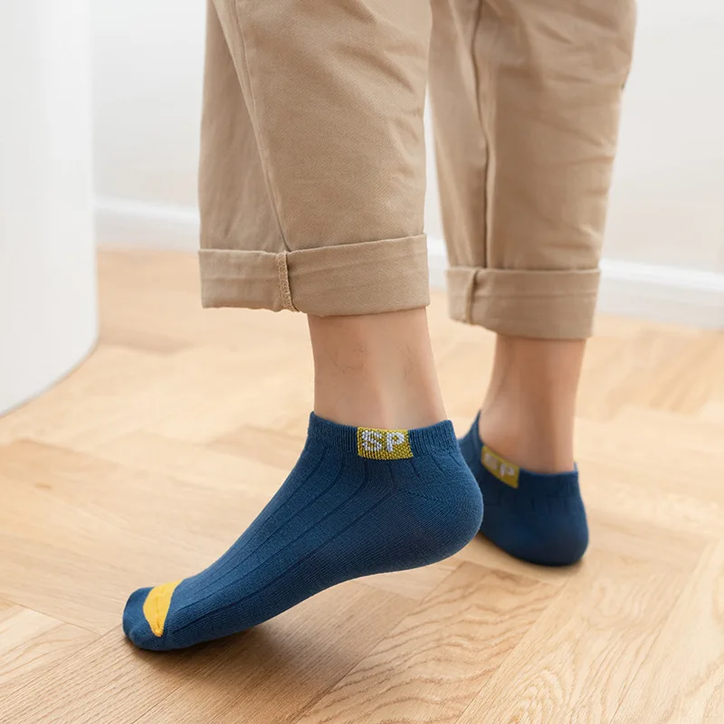 5 Pairs Cotton Men's Short Socks Crew Ankle High Quality Breathable Mesh Sports Casual Women Summer Low-Cut Thin Sock for Male