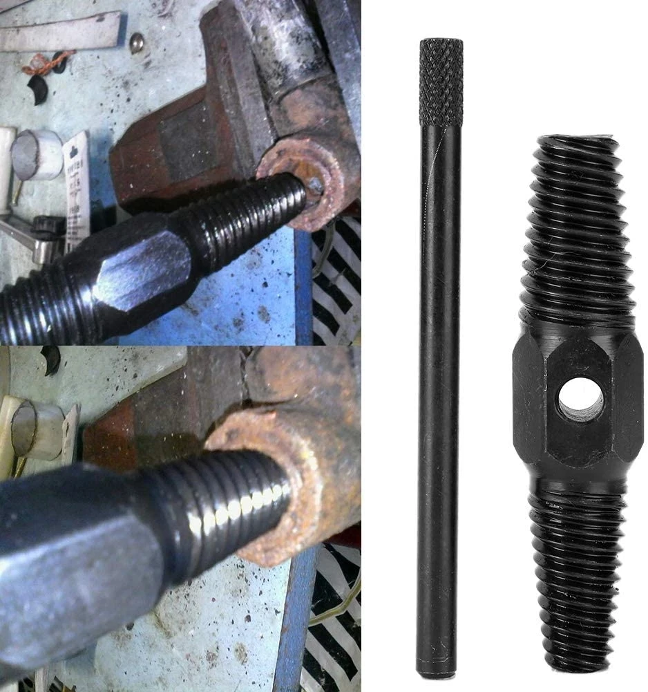 

4" 6" Double Head Tap Faucet Valve Screw Extractor Set Pipe Remover Tools Damaged Wire Water Pipe Bolt Broken Screw Removal Tool