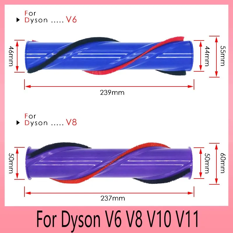 

Carbon Fiber Roller Brush Rolling Replacement For Dyson Vacuum Cleaner V6 V7 V8 V10V V11 Brushroll Head Bar Tools Accessories