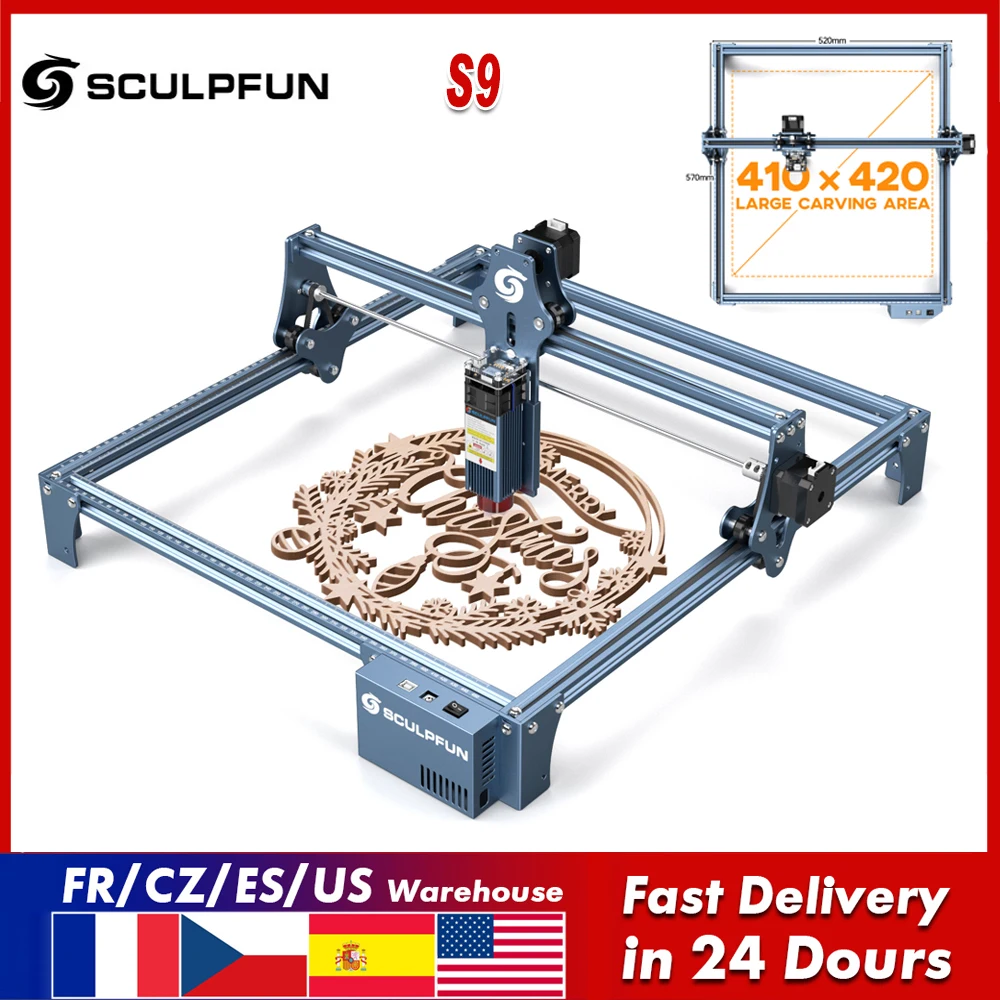 Лазерный гравер SCULPFUN S9/S10 с эффектом 90 Вт лазерный гравировальный станок сделай