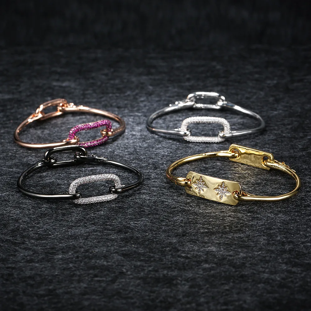 

LIDU, высокое качество, серебро 925 пробы, геометрический браслет с бриллиантами, разноцветный Элегантный женский подарок друзьям