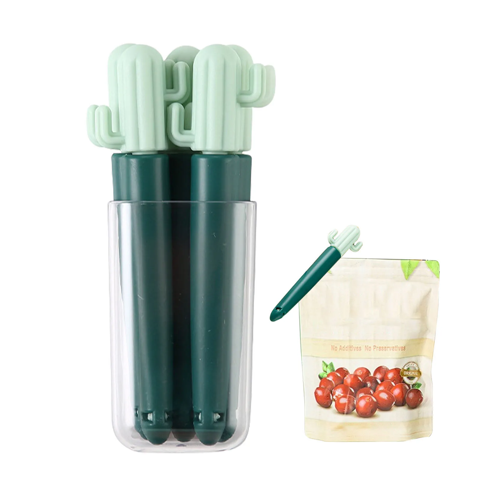 

5 шт., зажимы в форме кактуса для упаковки продуктов