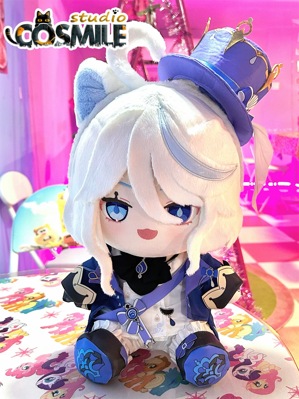 Игра Genshin Impact Furina saka فا속ía 건 Focalors &quot?カ Vielルス 포칼로스 Мягкая плюшевая игрушка 30 см