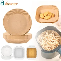 50100pcs air fryer disposable paper liner non stick mat steamer round paper microwave oven parchment paper kitchen cookers