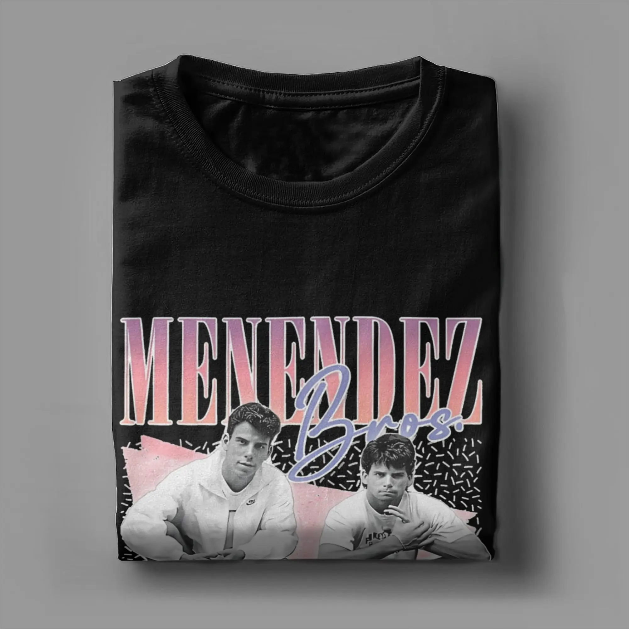 Летняя мужская футболкаendez Bros 90s True Crime Fan для унисекс хлопковая футболка с