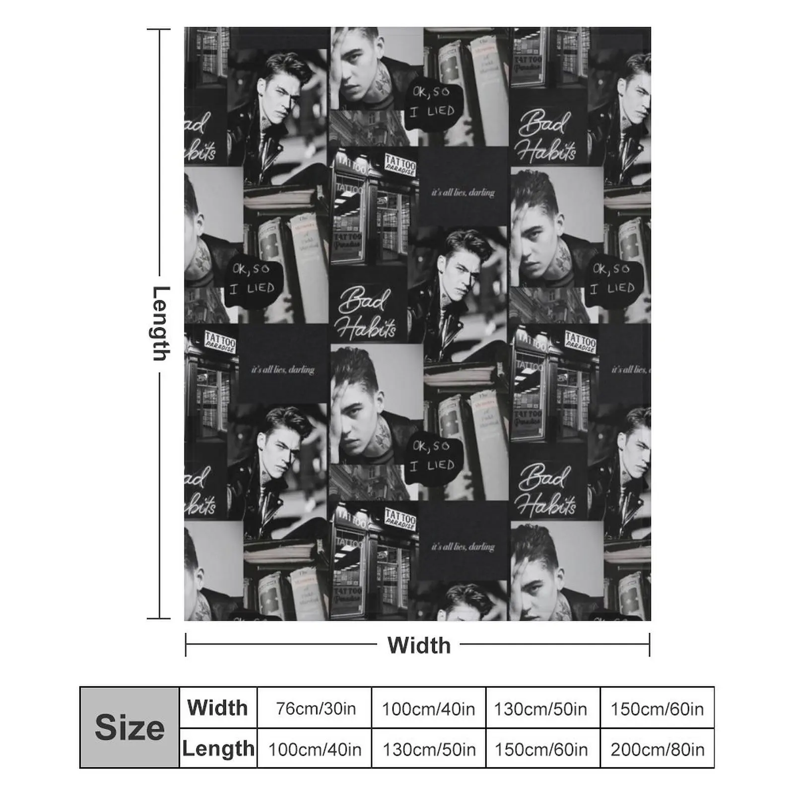 Hardin Scott/Hero Fiennes-Tiffin Bad Habits/Поперек одеяло среда ретро одеяла