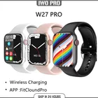 Новинка 2022, Смарт-часы NFC IWO W27 Pro Series 7, мужские и женские Смарт-часы с голосовым и Bluetooth-вызовом с искусственным интеллектом, спортивные Смарт-часы с разрезом и экраном 1,81 дюйма для здоровья