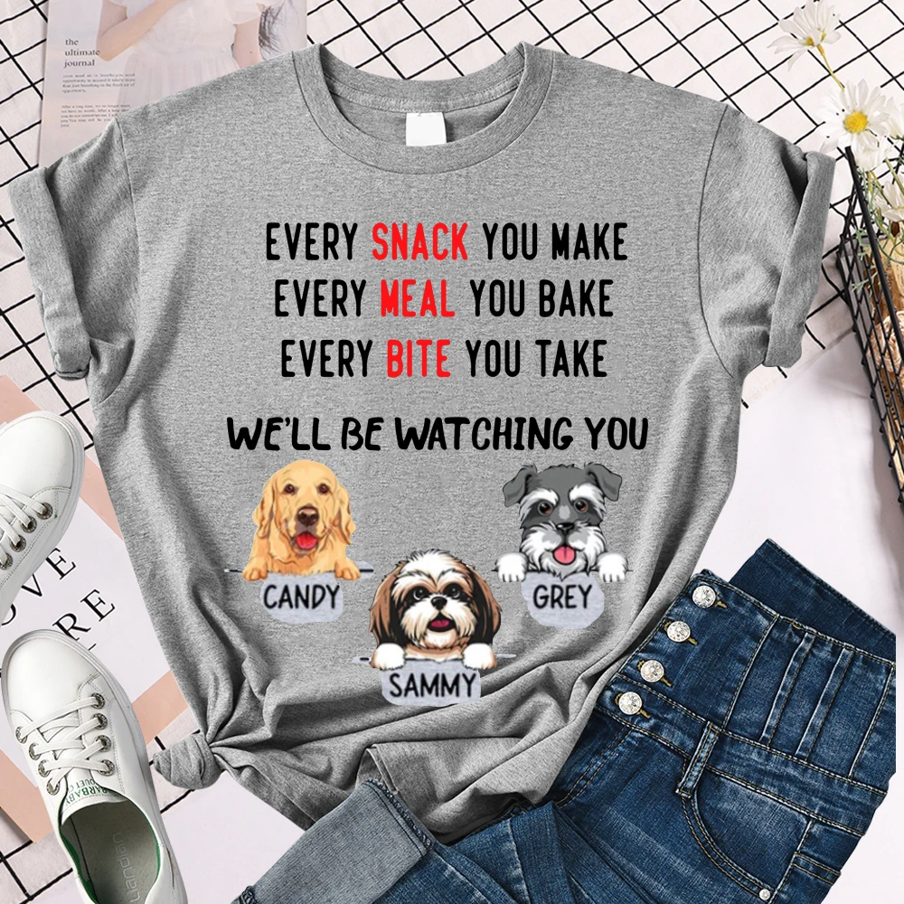 Женская футболка с коротким рукавом принтом |