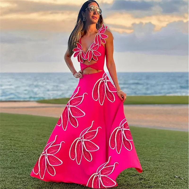 2024 сексуальный цельный купальник на одно плечо женский с юбкой монокини принтом