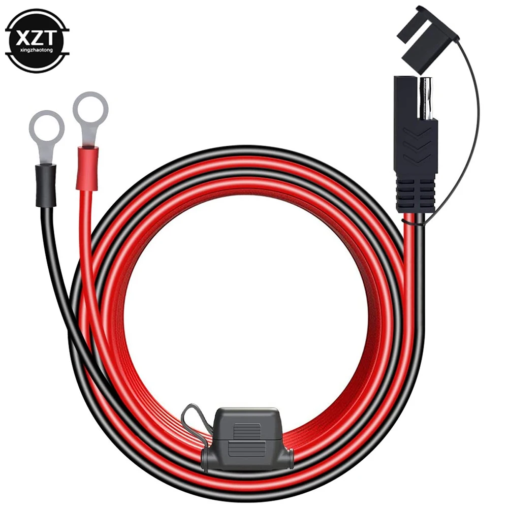 

New 16AWG 4FT 6FT 10FT 12V Ring Terminal SAE to O Ring Connecters Extension Cord Cable Connector for Battery Charger/Maintainer