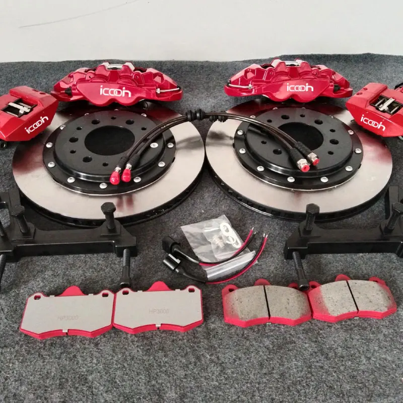 

ICOOH Factory Brake System Kits Modified 6 Pot Electronic Hand Brake Caliper for Nissan 370z wheel 18"