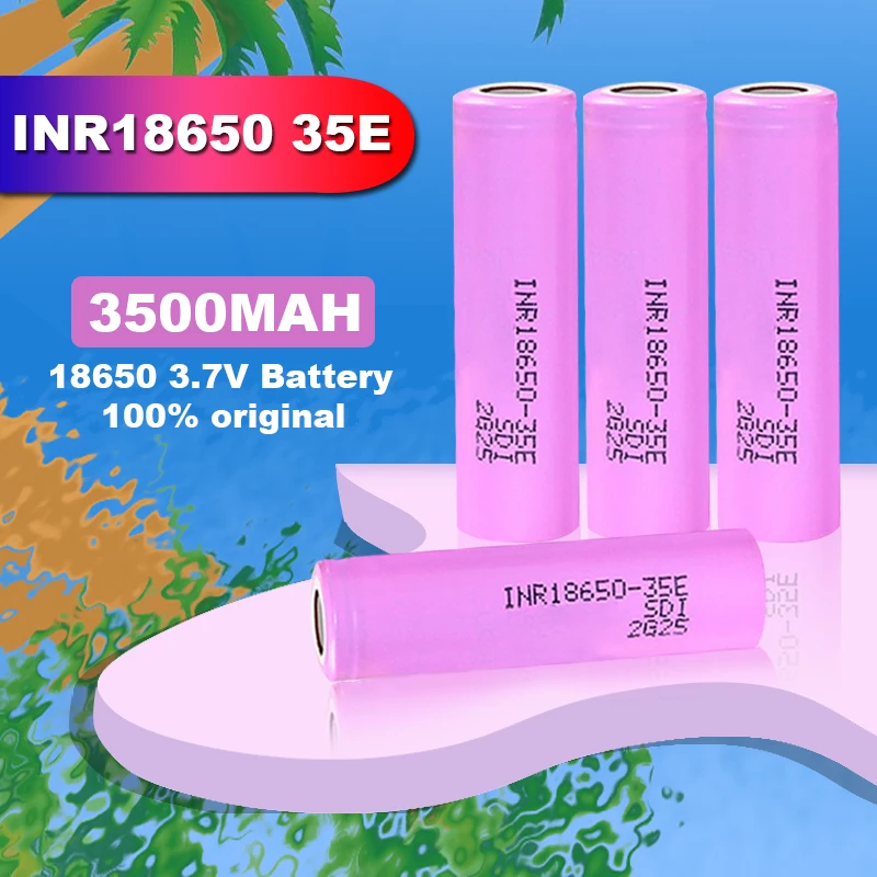 

New 100% original 18650 3.7v INR18650 35E 3500mah rechargeable lithium-ion battery suitable for flashlights and power tool fans