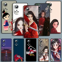 mulan cartoon phone case for huawei honor 7a 7c 7s 8 8a 8c 8x 9 9a 9c 9x 9s pro prime max lite black luxury back funda cover