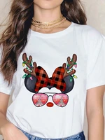 t shirt disney summer women trendy creativity new products wearing sunglasses series mickeys once upon a christmas t shirt lady