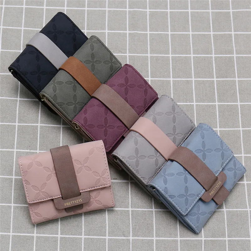 

Wallet Female Short Student Korean Version Cute Japanese Simple Mori Series Ultra-thin Folding Coin Wallet Card Holder