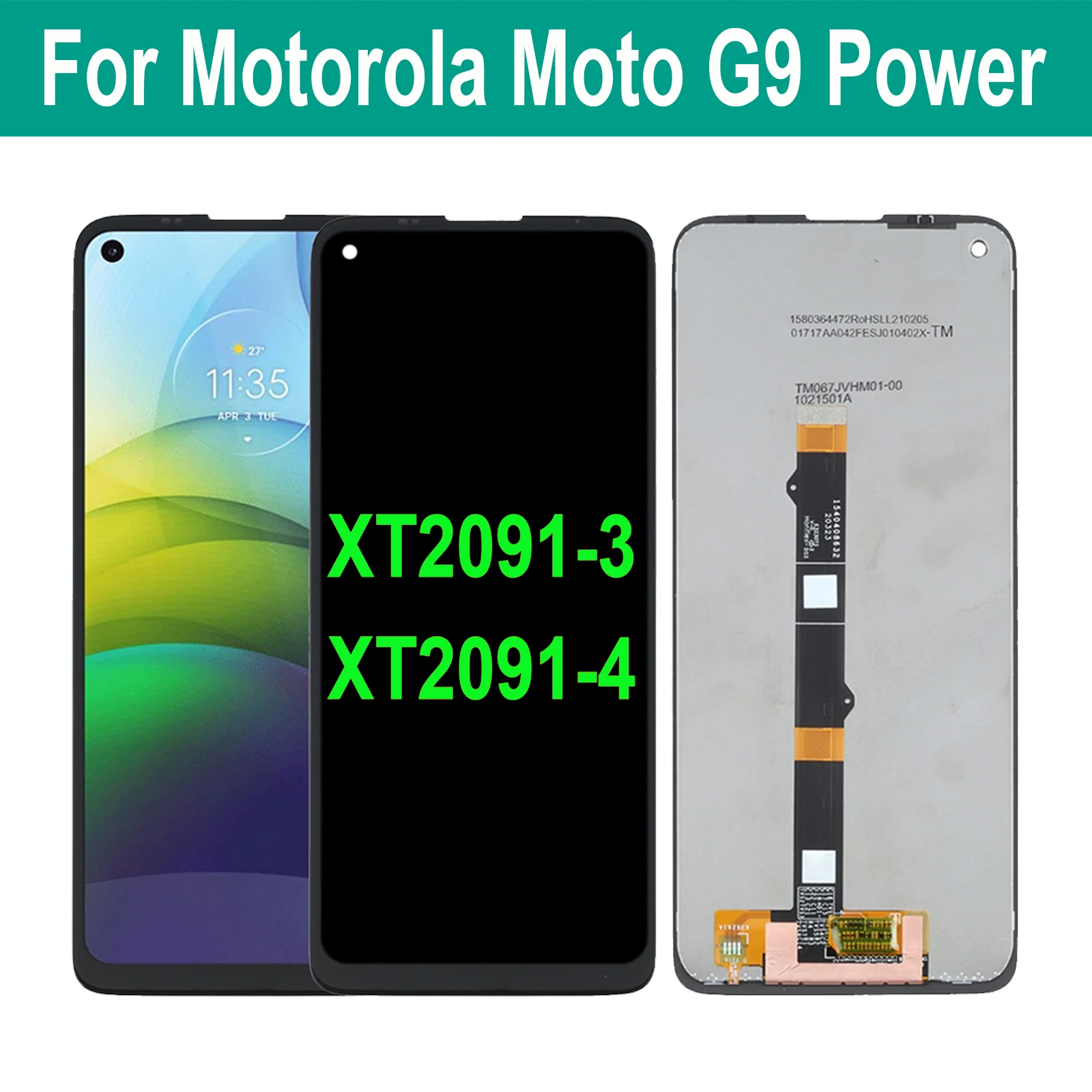 

6.8'' Original For Motorola Moto G9 Power G9Power XT2091-3 XT2091-4 LCD Display Touch Screen Digitizer Assembly