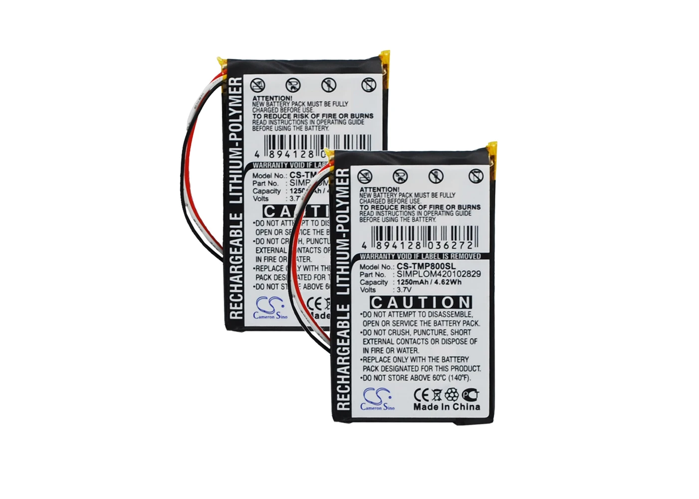 

Аккумулятор 1250mA для TomTom Pro 8000 SIMPLOM420102829, 2 упаковки