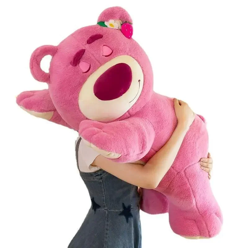 Милая плюшевая игрушка MINISO с клубничным медведем 50-90 см большая подушка