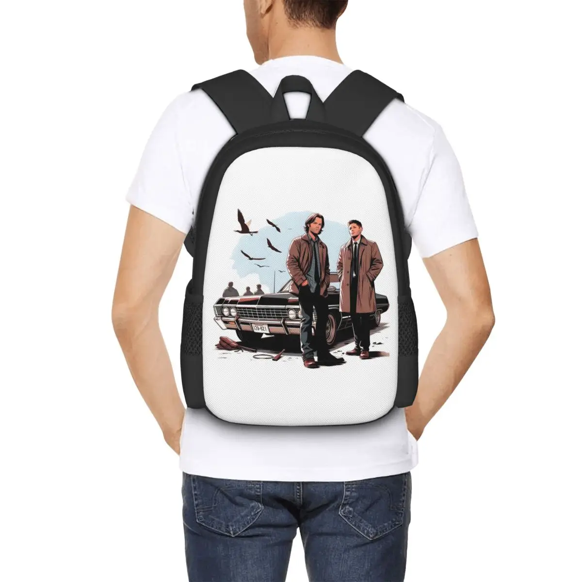 Фото Рюкзак Sam & Dean, горячая распродажа, вместительный рюкзак для детей, школьная сумка, сумки через плечо для мужчин и женщин №2