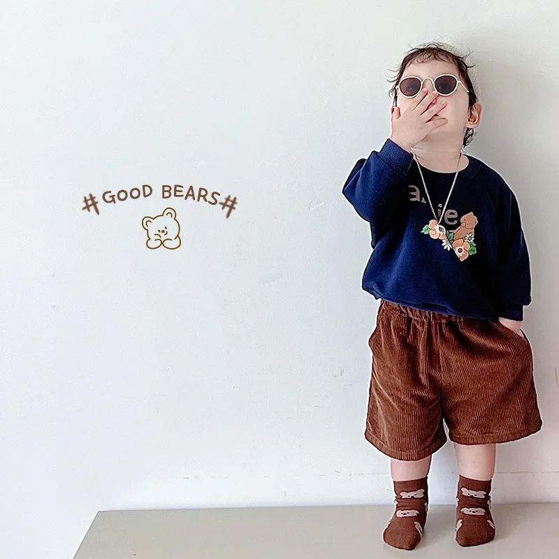 MILANCEL 2022 Autumn Baby Socks Bear Socks for Kids Dot Boys Sock