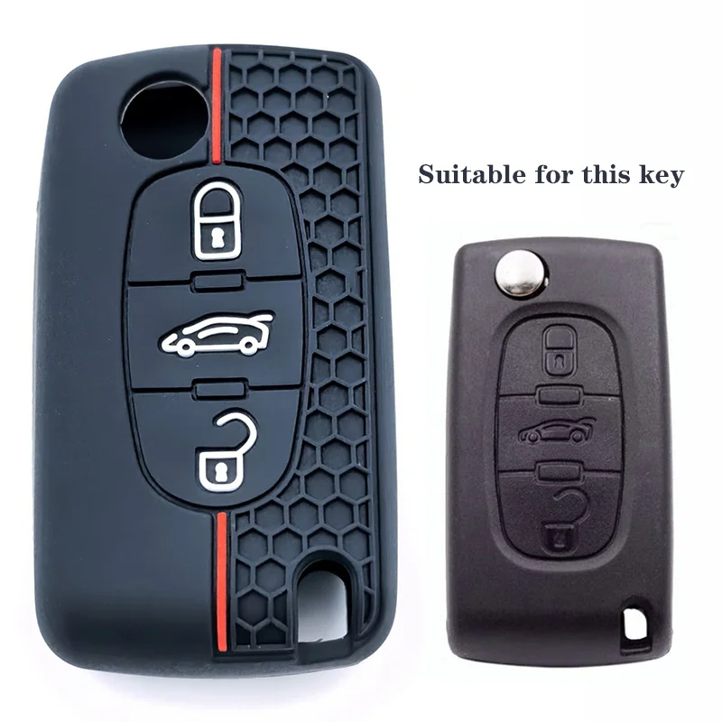 

Силиконовый Чехол Для Ключей Citroen C2 C3 C4 C5 C6 Xsara Berlingo Peugeot 207 307 308 407 607 807 - Аксессуар Для Ключей Авт...