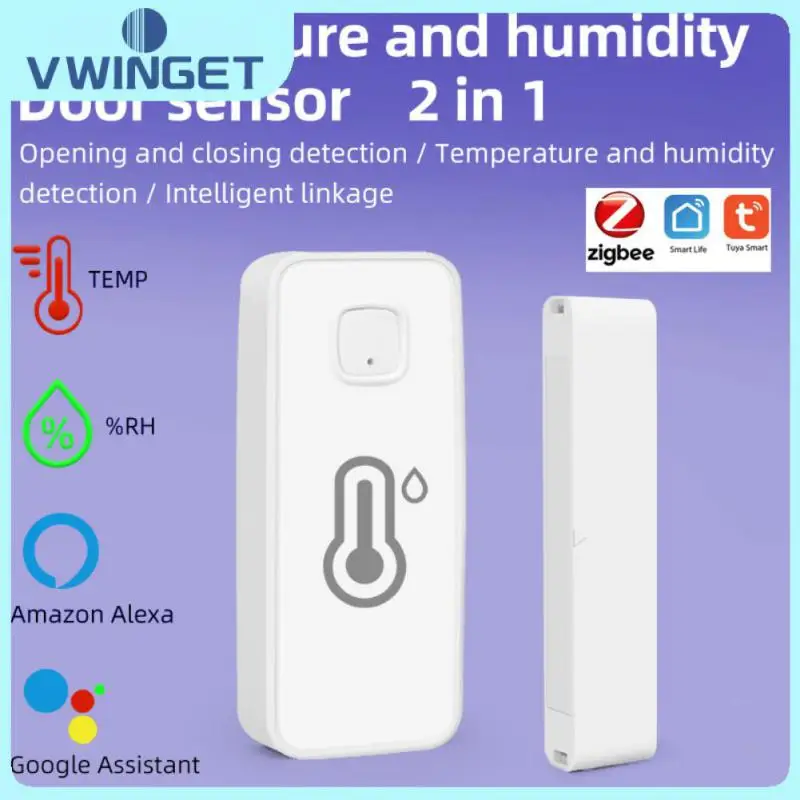 

Универсальный детектор 2 в 1, дистанционное управление, датчик двери Zigbee Smart Life Tuya Voice для Alexa Google Home