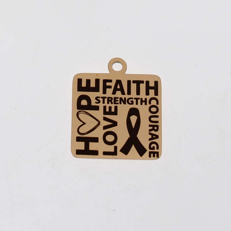 

Кулон из нержавеющей стали с надписью Faith Hope Love