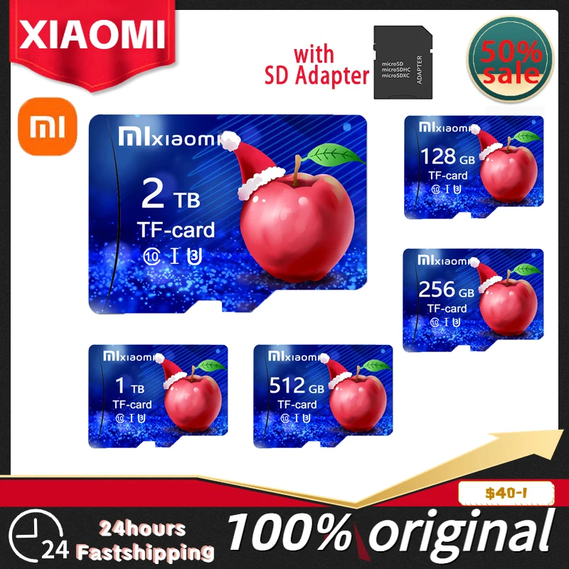 

Original XIAOMI Memory Card Micro Flash Card 128GB 256GB 512GB 1TB SD Card High Speed Large Memory TF Card for PC Phone