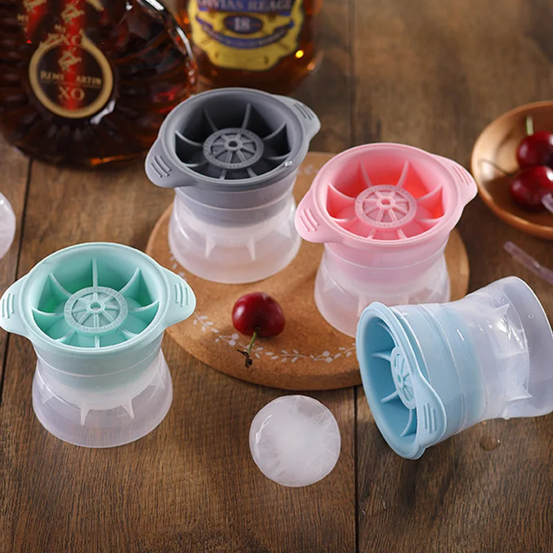 

1PC Whiskey Round Ice Cube Maker Silicone Ball Shape Spherical Mould Machine Quick Freezer Mold Tray Kitchen Accessories Gadgets