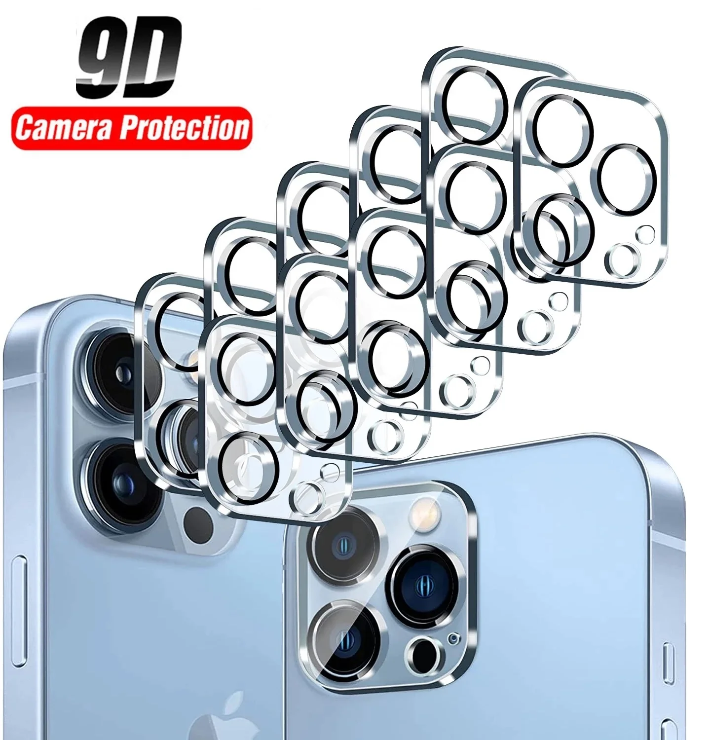 100pcs Full Covered Back Camera lens for iPhone 14 Pro Max Screen Protector for iPhone 14 12 13 Pro Max Camera Protector Glass