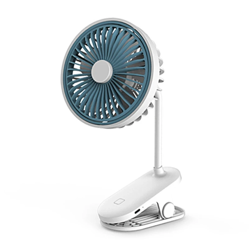 

Портативный USB-вентилятор с зажимами, маленький настольный портативный регулируемый, с вертикальной и горизонтальной подзарядкой, для дете...