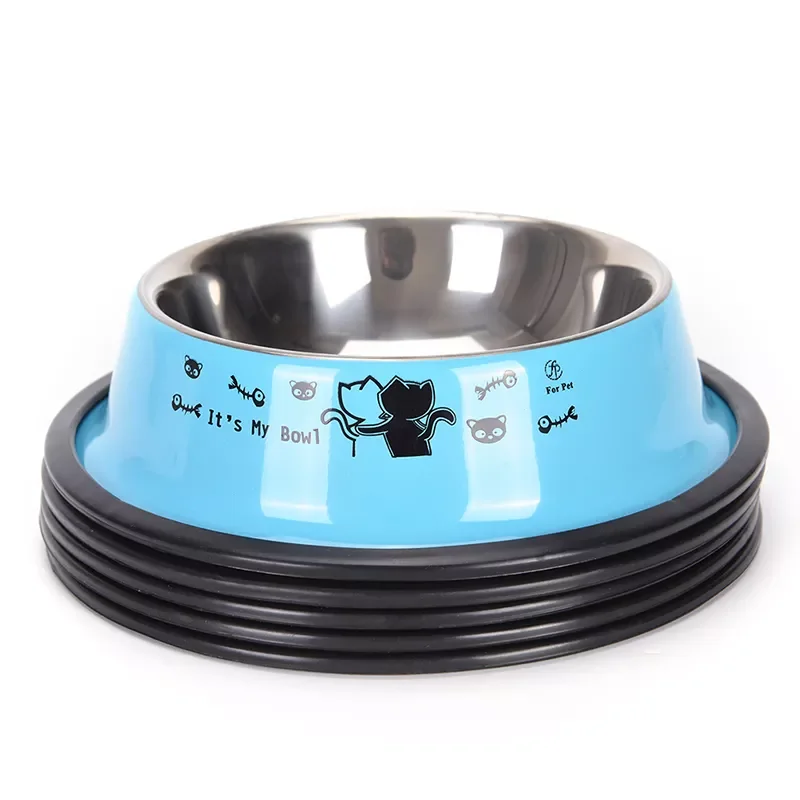 

2022New Pet Cat Bowl Stainless Steel Safeguard Neck Dog Cat Feeder Pet Food Water Feeding Bowl For Puppy Cat Supplies