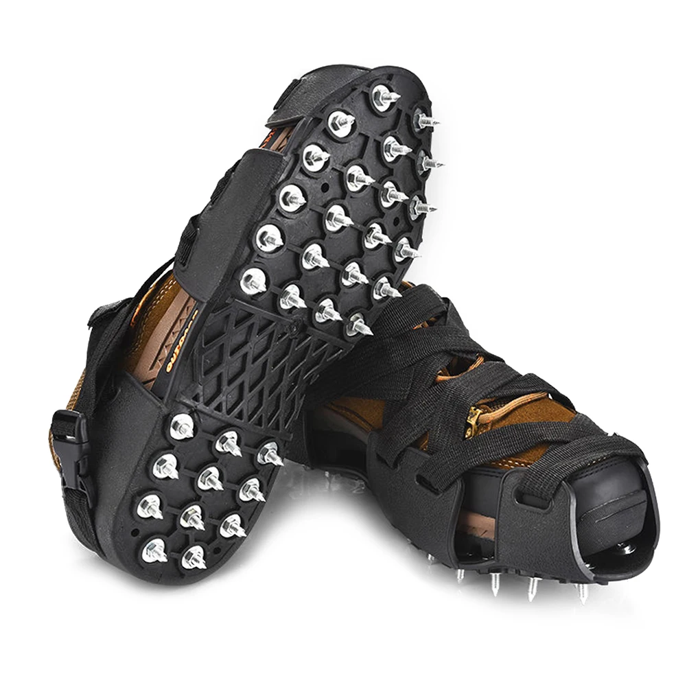 

1 Pair Snow Ice Claw Anti-Skid 32 Studs Ice Grips Cleats Professional Grip Cleats Shoes Covers Stainless Steel for Snow Walking