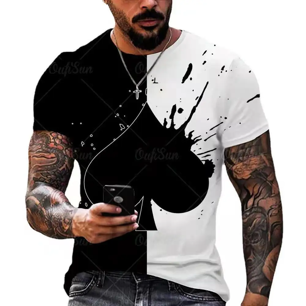 

2021 summer street fashion graffiti male swords couples 3d creative character casual shirt plus size short sleeve shirt 6xl