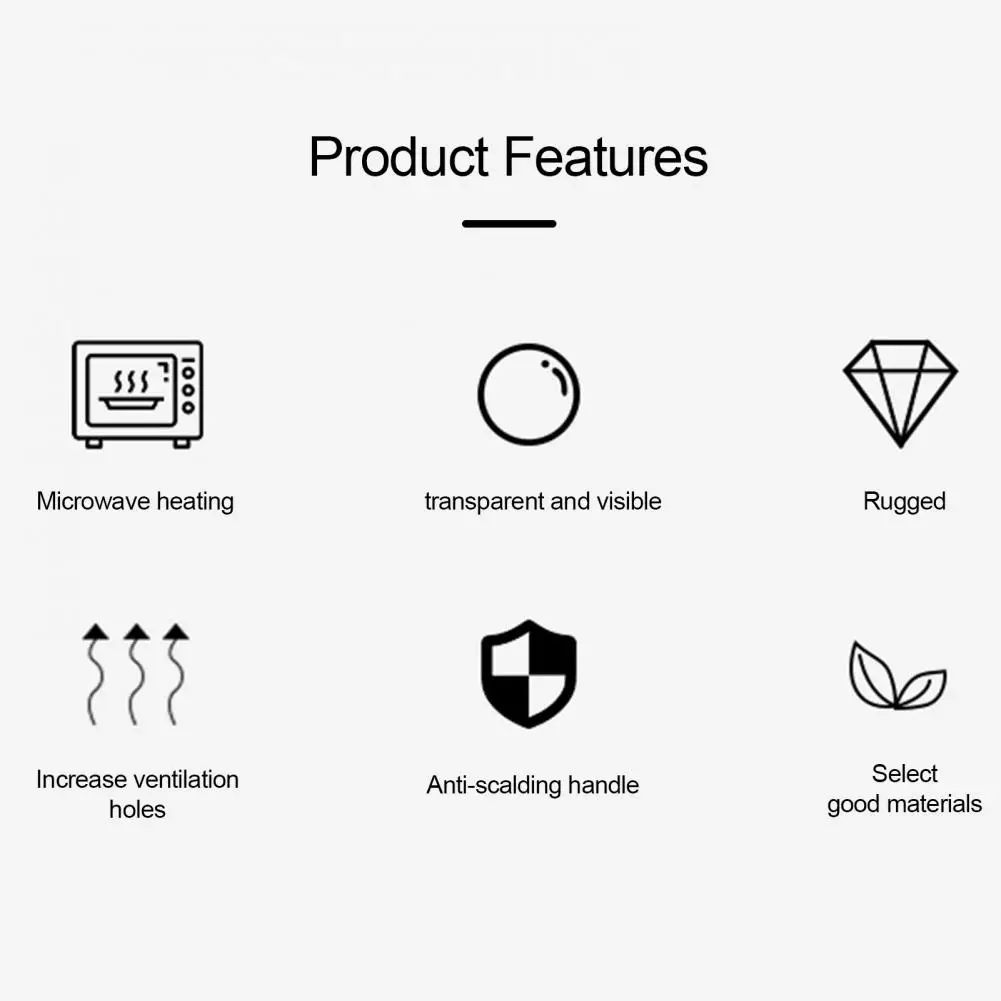 

Side handle for easy access Reservoir design to retain food moisture