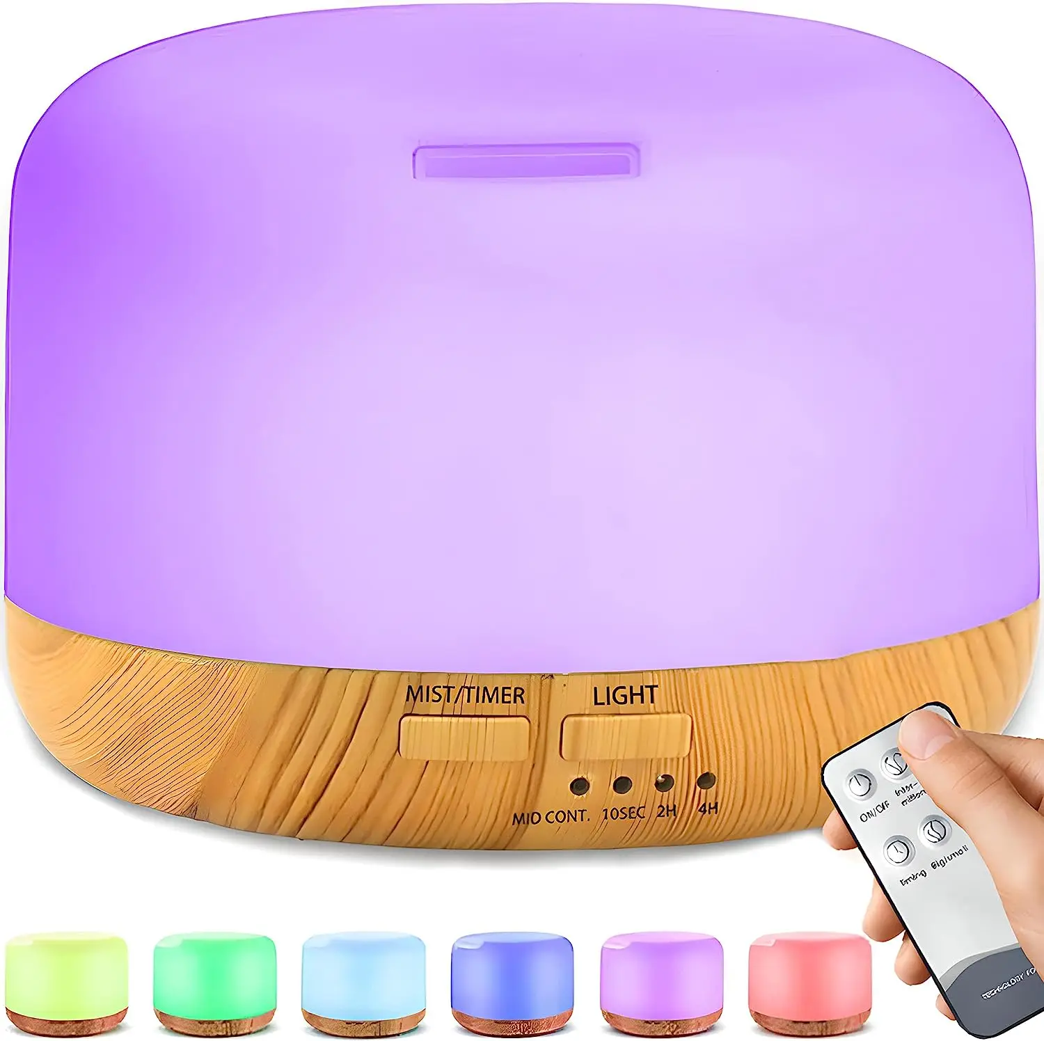 

Mini humidificador ultrasónico con 12 Colores de luz y Tanque de Agua de 300 ml, difusor de para el hogar, Oficina, Dormitorio