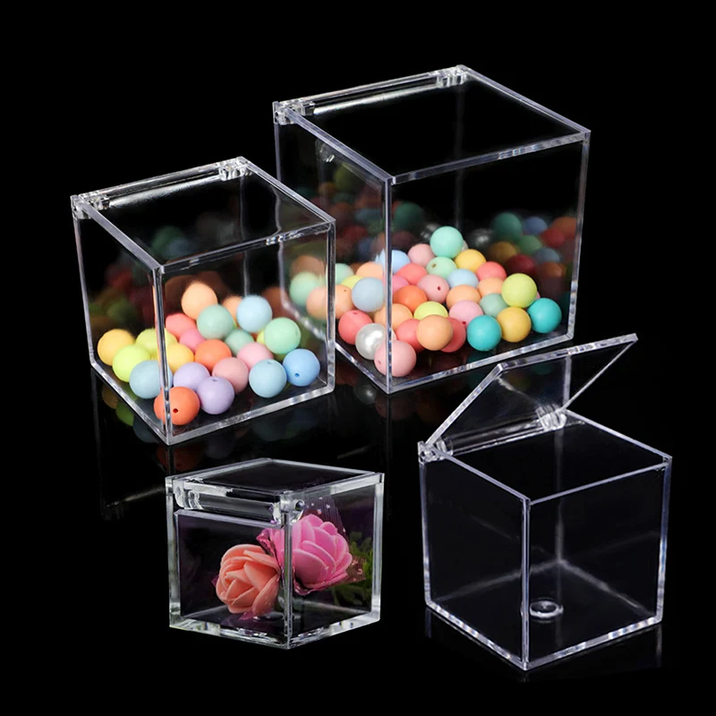

Jewelry Storage Box Large Capacity Clear Acryl Cube Portable Jewelry Storage Earrings Necklace Ring Jewelry Display