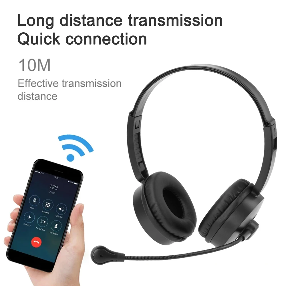 Беспроводная Bluetooth-гарнитура с шумоподавлением и микрофоном