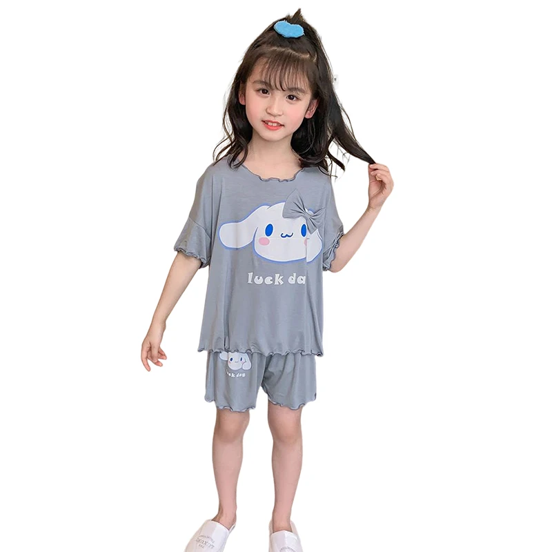 

Sanrio Cinnamoroll Home Wear Clothing Kawaii Anime Girly Heart Cute Cartoon Character Children Pajamas Toys for Girls