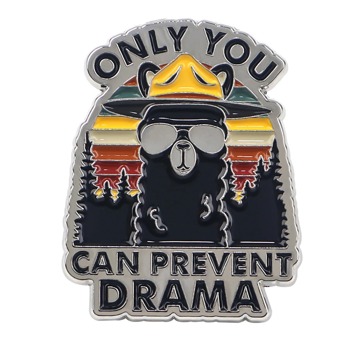 Женская эмалированная брошь-лама в виде альпаки