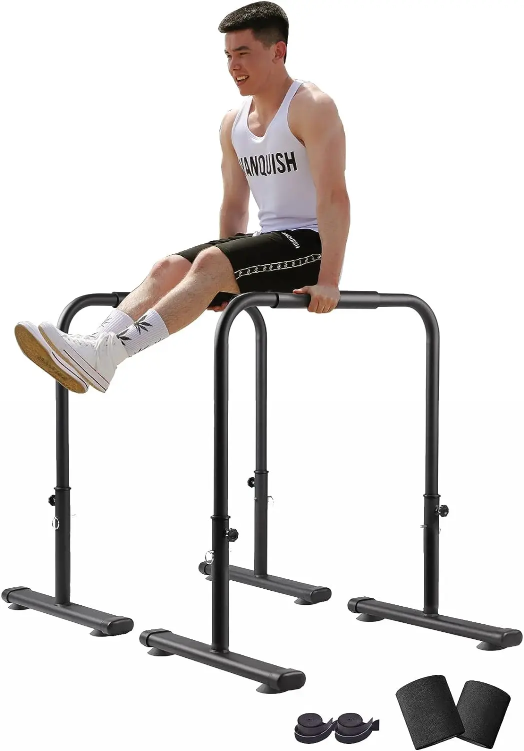 

Dip Bars Strength Training Fitness Dip Stand Station for Home Gym, Functional Full Body Exercise Parallel Bars for Tricep Dips,