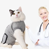 anti scratch infection prevention breathable pure cotton care for wounds cat clothes pet clothes recovery from surgery