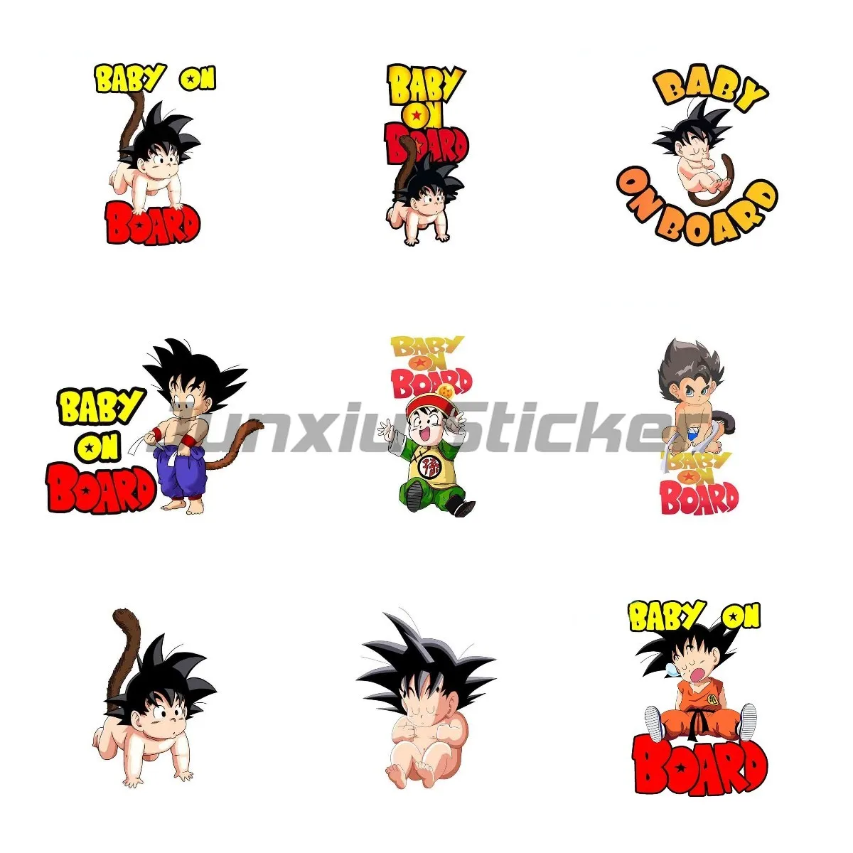 Автомобильная наклейка с героями мультфильмов аниме Goku Детская Наклейка на