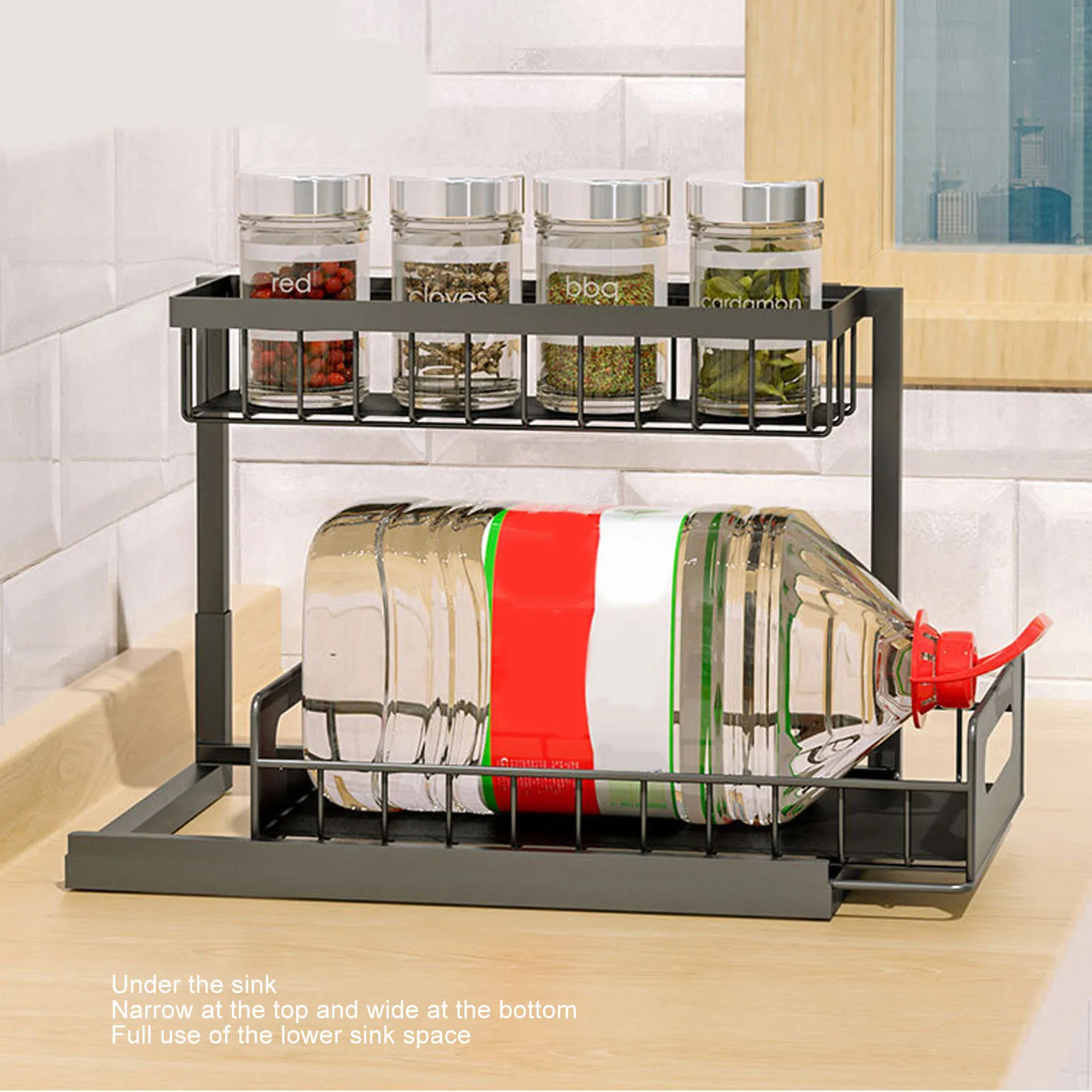 

Органайзер для ванной, под раковину, 2 уровня