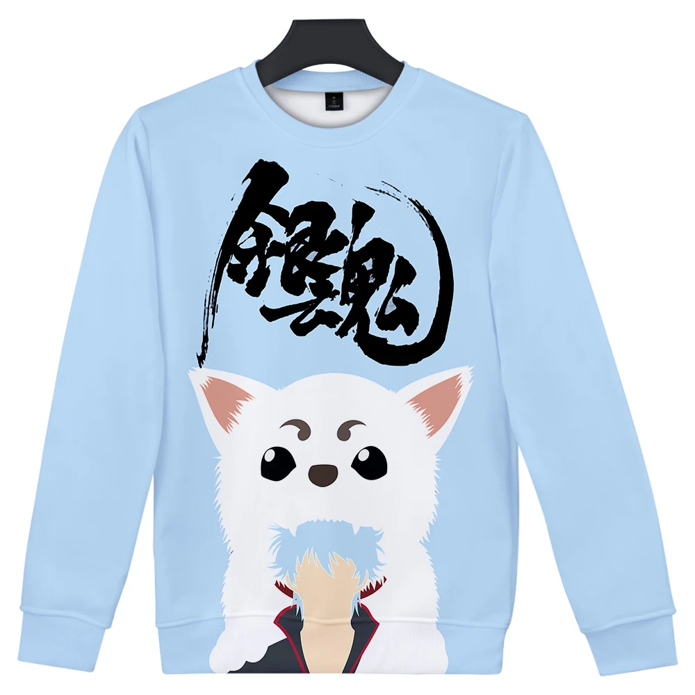 

Harajuku Popular Gintama Sakata Gintoki 3D print Round Neck Sweatshirt Men/Women Comfortable Adult/Child Round Neck Sweatshirts