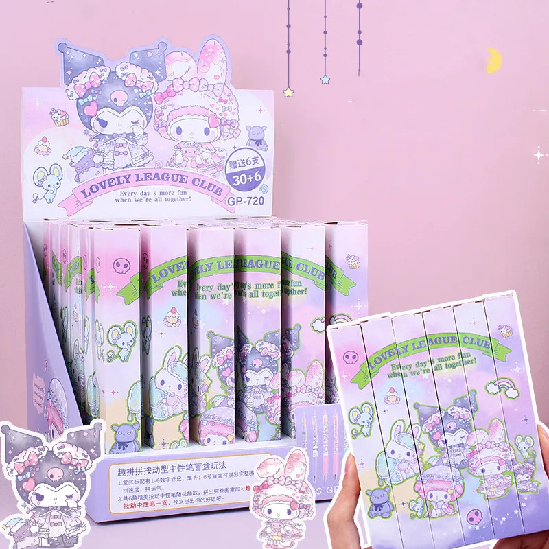 36 шт/лот Sanrio Kawaii пресса животных гель Пен мило 0 5 мм черные чернила нейтральные