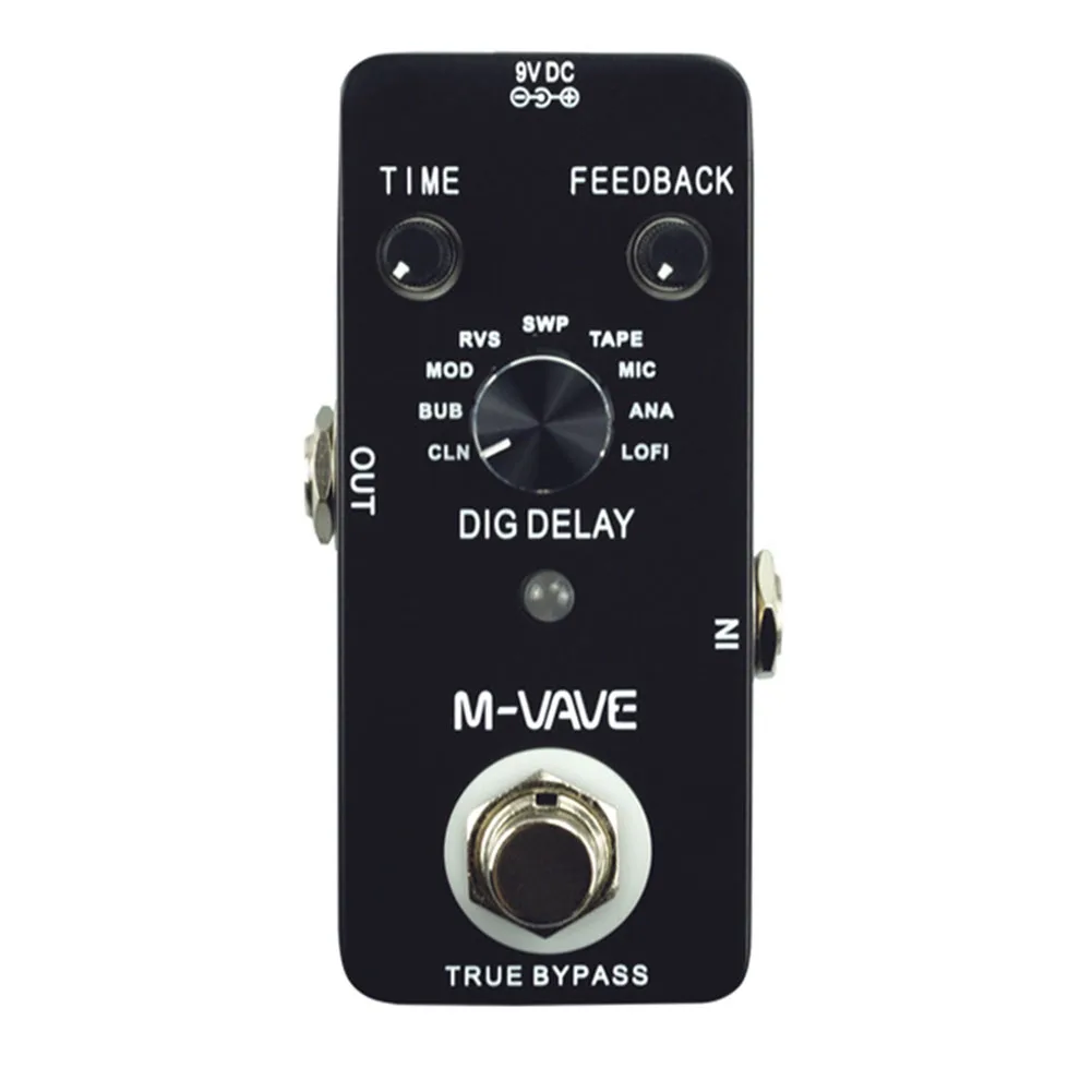 

Professional M-VAVE DIG DELAY Digital Guitar Effect Pedal 9 Delay Effects With 2 Control Knobs Guitar Effect Pedal For E-Guitars