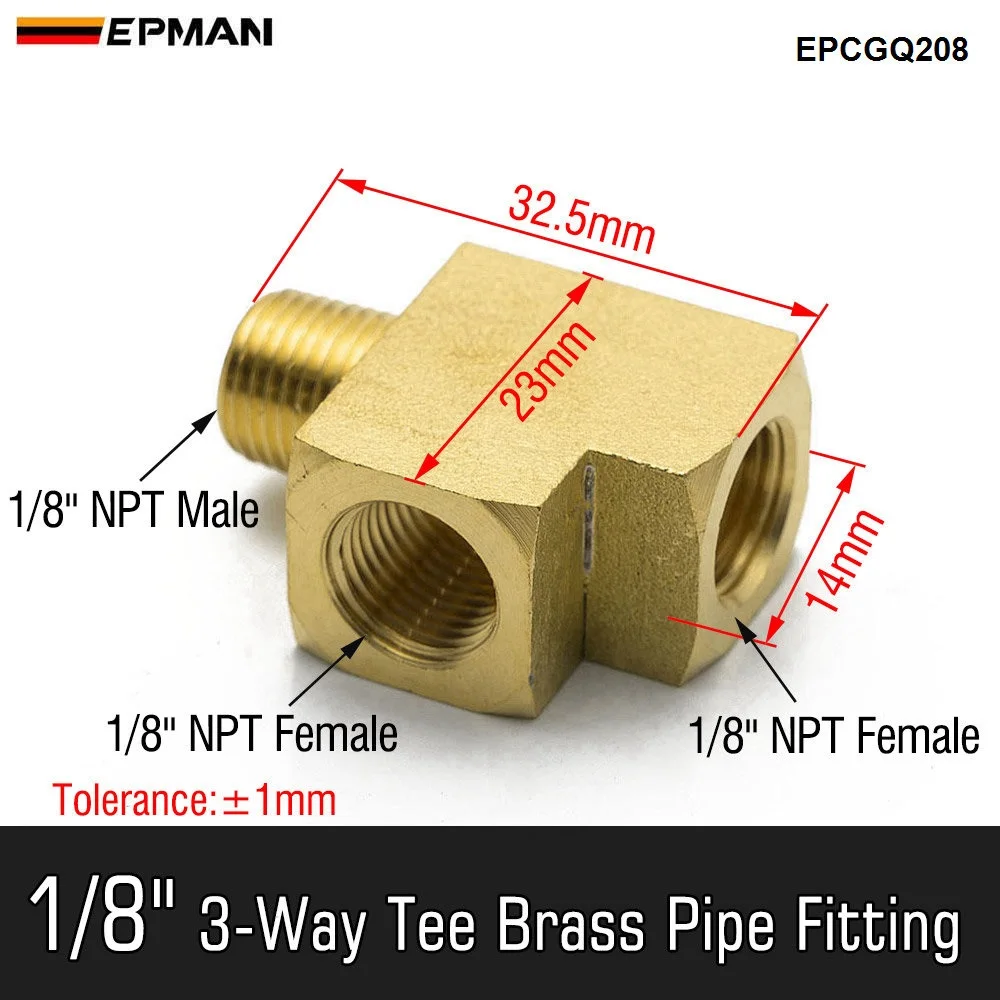 

Латунный фитинг EPMAN, уличный тройник с барбаком T, 3-ходовой NPT, 1/8 x 1/8 дюйма, Fx1/8 дюйма, адаптер с наружной резьбой EPCGQ208