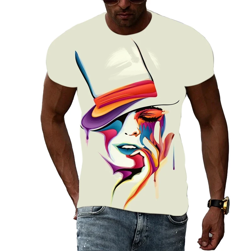 

Personal Creation Force Graphics T -shirt, Male Summer Fashion Casual Style 3D Print Hip -Hop Shirt Short Sleeves.